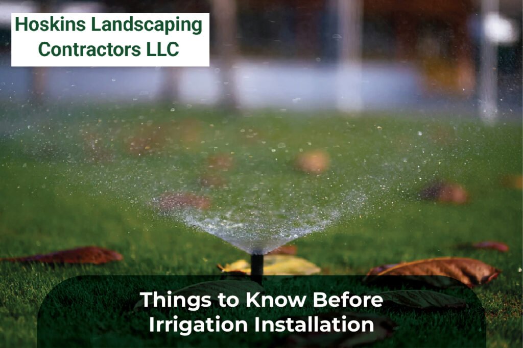irrigation installation